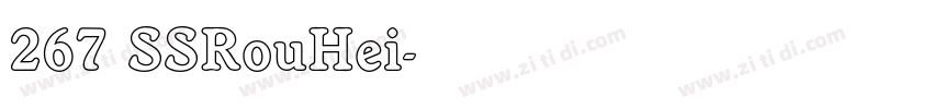 267 SSRouHei字体转换